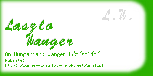 laszlo wanger business card